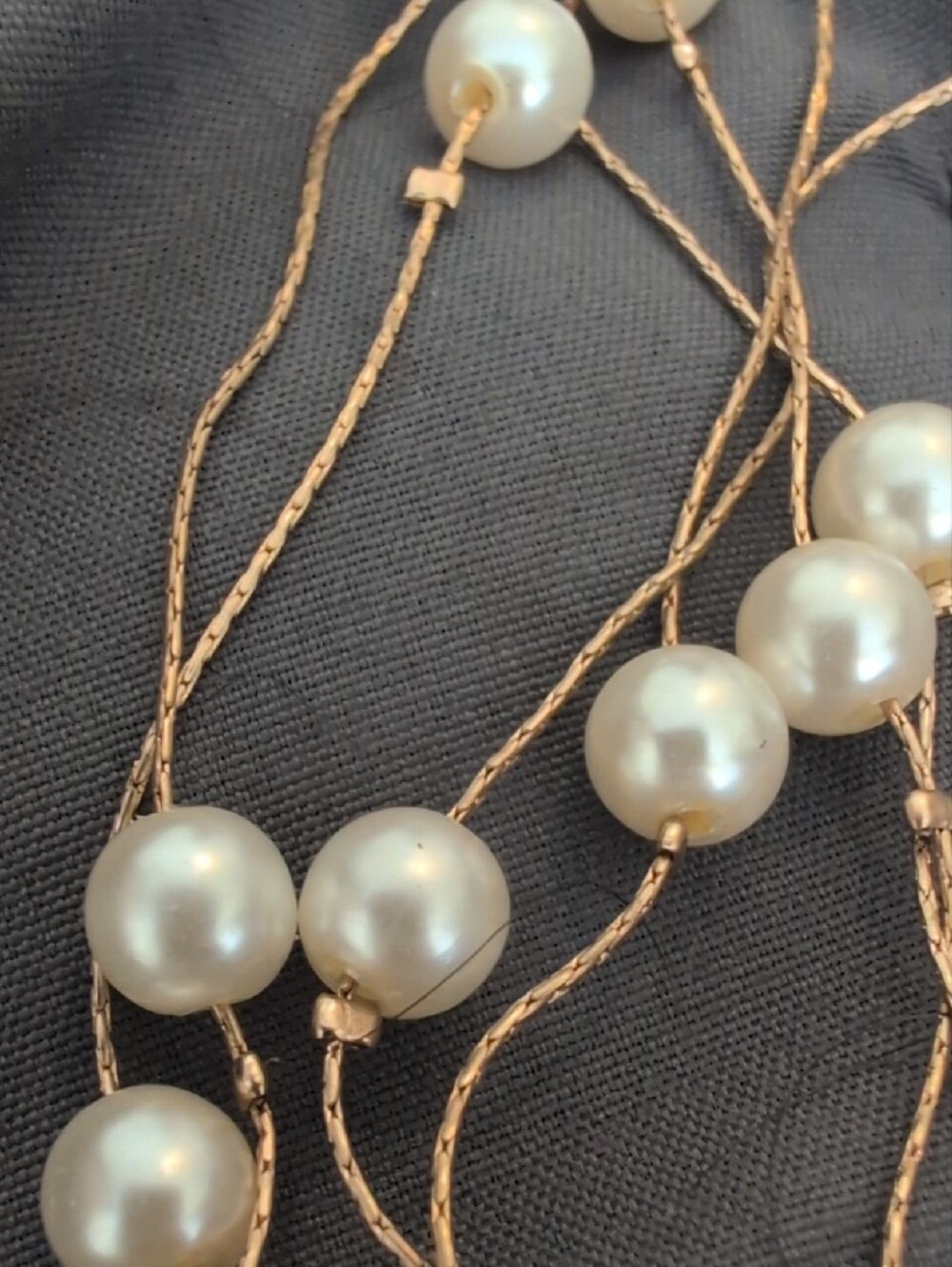 Joe Fresh Gold-Tone Multi-Strand Necklace with White Pearls - Picture 2 of 2